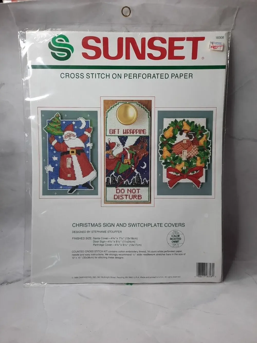 Vintage Dimensions Sunset Cross Stitch Kit Christmas Sign Switchplate Covers